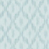 Seabrook Pomerelle Ikat Turquoise Wallpaper