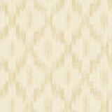 Seabrook Pomerelle Ikat Metallic Gold And Off-White Wallpaper