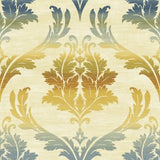 Seabrook Catamount Navy, Off-White, And Gold Wallpaper