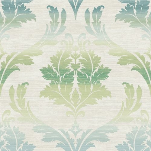 Seabrook Catamount Carolina Blue, Jade, And Off-White Wallpaper