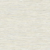 Seabrook Silverton Grass Light Gray, Metallic Gold, And Off-White Wallpaper