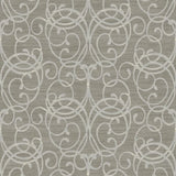 Seabrook Silverton Scroll Warm Bronze And Off-White Wallpaper
