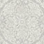Seabrook Marquette Gray And White Wallpaper