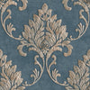 Seabrook Telluride Prussian Blue And Taupe Wallpaper