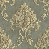 Seabrook Telluride Gray And Metallic Gold Wallpaper