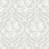 Seabrook Tamarack Gray And White Wallpaper