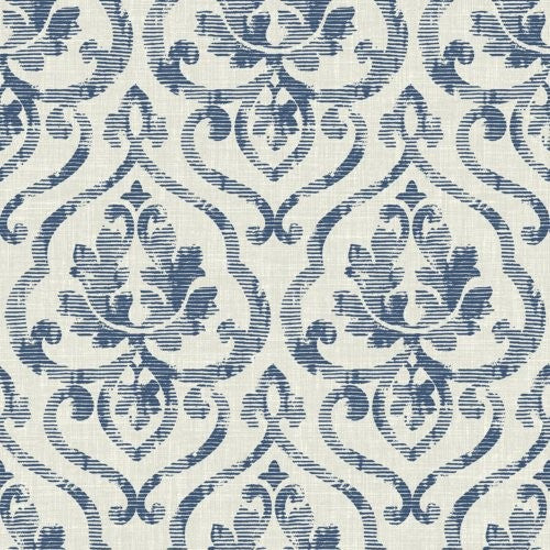 Seabrook Tamarack Navy And Light Gray Wallpaper