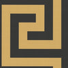 Seabrook Vogue Black And Metallic Gold Wallpaper