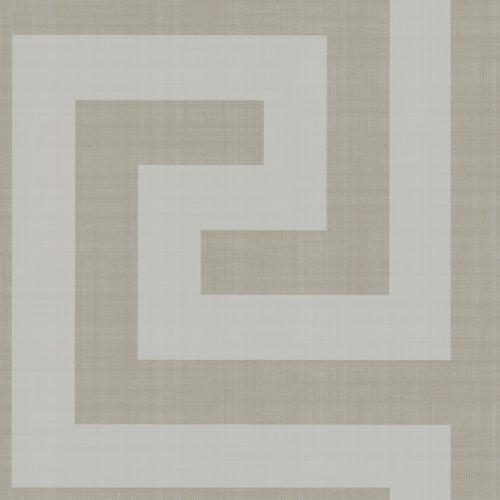 Seabrook Vogue Metallic Silver And Taupe Wallpaper