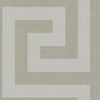 Seabrook Vogue Metallic Silver And Taupe Wallpaper