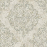 Seabrook Atelier Gray, Metallic Gold, And Taupe Wallpaper