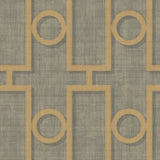 Seabrook Adorn Geo Metallic Gold And Platinum Wallpaper