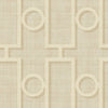 Seabrook Adorn Geo Tan And Off-White Wallpaper
