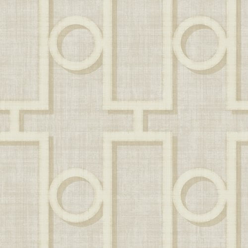 Seabrook Adorn Geo Cream And Off-White Wallpaper
