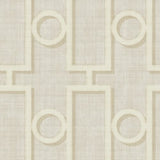 Seabrook Adorn Geo Cream And Off-White Wallpaper
