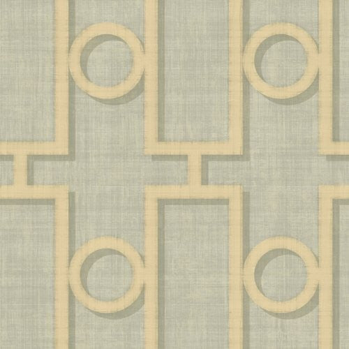 Seabrook Adorn Geo Metallic Gold And Gray Wallpaper