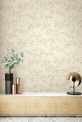 Seabrook Couture Metallic Gold And Off-White Wallpaper