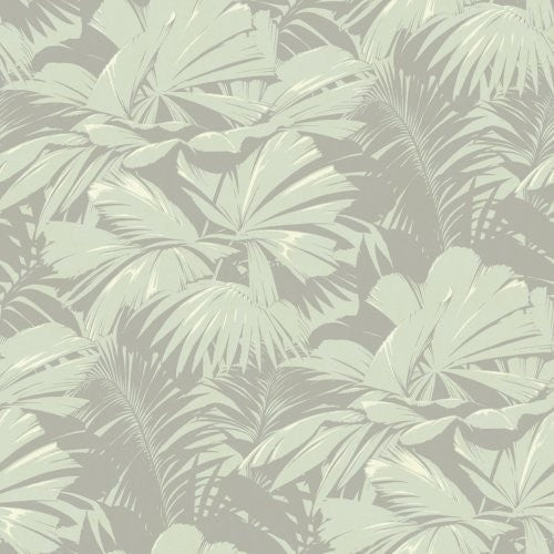 Seabrook Masquerade Light Eucalyptus And Gray Wallpaper