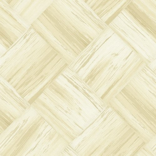 Seabrook Masquerade Weave Metallic Gold And Off-White Wallpaper