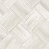 Seabrook Masquerade Weave Gray And Off-White Wallpaper