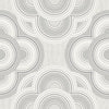 Seabrook Gidget Off-White, Metallic Silver, And Gray Wallpaper