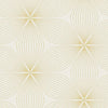 Seabrook Lucy Metallic Gold And Off-White Wallpaper