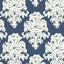 Seabrook Montserrat Prussian Blue And White Wallpaper