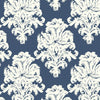 Seabrook Montserrat Prussian Blue And White Wallpaper