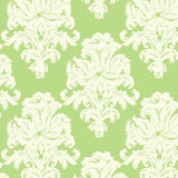 Seabrook Montserrat Olive Green And Off-White Wallpaper