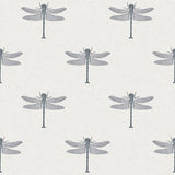 Seabrook Catalina Off-White, Black, And Metallic Silver Wallpaper