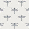 Seabrook Catalina Off-White, Black, And Metallic Silver Wallpaper