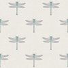 Seabrook Catalina Off-White, Blue, Metallic Silver, And Black Wallpaper