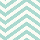 Seabrook Jamaica Chevron Mist Green And Off-White Wallpaper