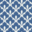 Seabrook Grenada Prussian Blue And White Wallpaper