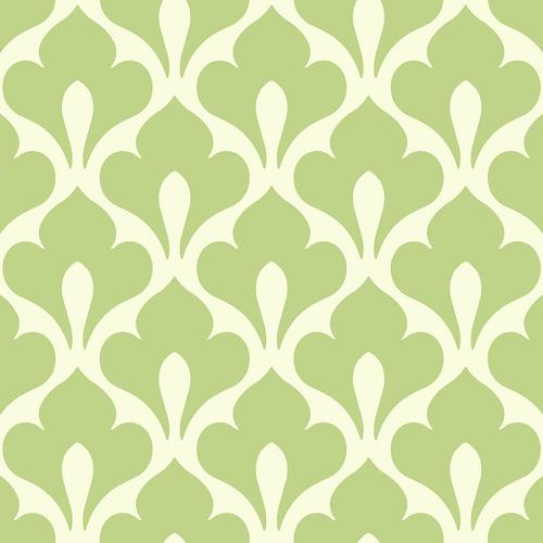 Seabrook Grenada Lime Green And White Wallpaper