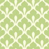 Seabrook Grenada Lime Green And White Wallpaper
