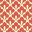 Seabrook Grenada Portland Orange And Off-White Wallpaper