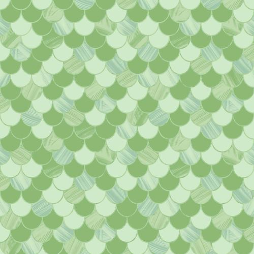 Seabrook Catalina Scales Pear Green, Mint, And Metallic Wallpaper