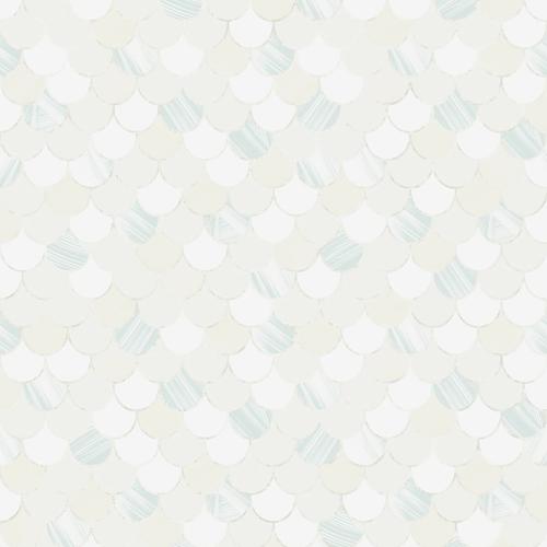 Seabrook Catalina Scales Light Blue, Metallic, And White Wallpaper