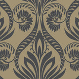 Seabrook Bonaire Black And Metallic Gold Wallpaper