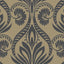 Seabrook Bonaire Black And Metallic Gold Wallpaper