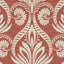 Seabrook Bonaire Scarlet Red And Off-White Wallpaper