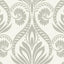Seabrook Bonaire Metallic Silver And White Wallpaper