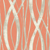 Seabrook Barbados Portland Orange, Gray, And White Wallpaper