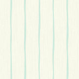 Seabrook Aruba Stripe Turquoise And Off-White Wallpaper