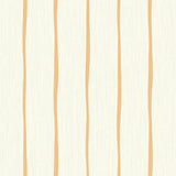 Seabrook Aruba Stripe Rust Orange And Off-White Wallpaper