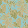 Seabrook Dominica Turquoise, Green, And White Wallpaper