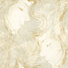 Seabrook Chadwick Portrait Metallic Gold And Off-White Wallpaper