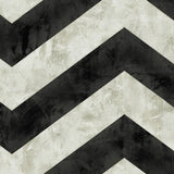 Seabrook Hubble Chevron Metallic Ebony And Ivory Wallpaper