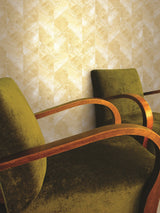 Seabrook Hubble Texture Metallic Gold Striped Wallpaper